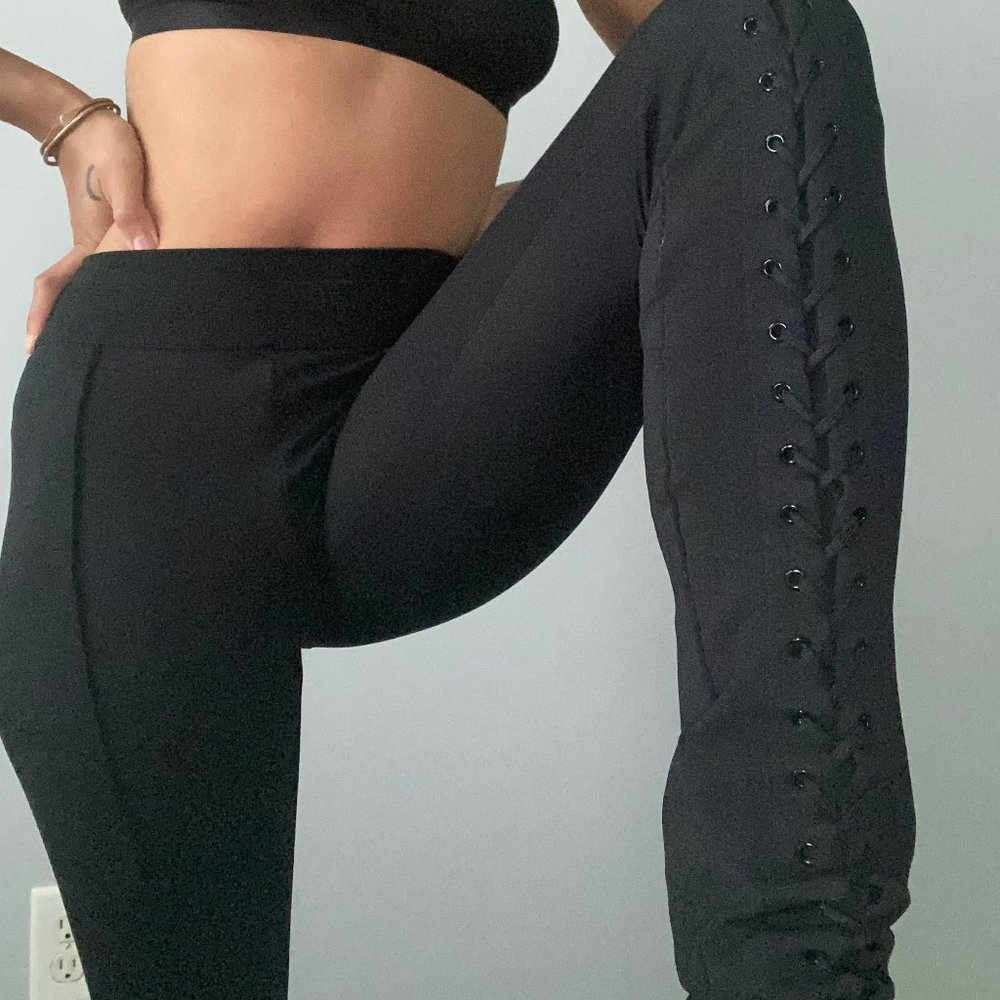 BCBG Lace-up Leggings